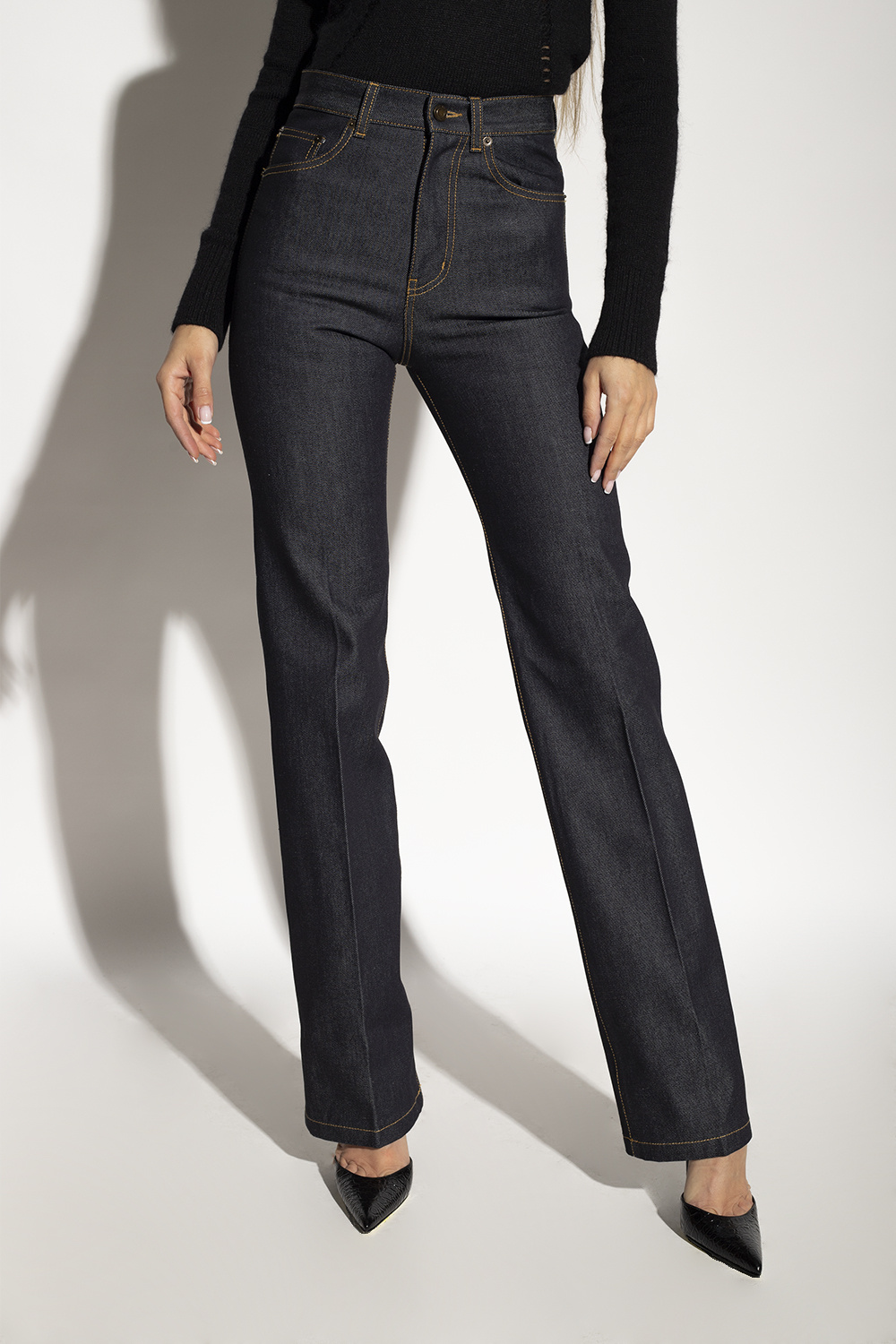 Navy blue 'Clyde' flared jeans Saint Laurent